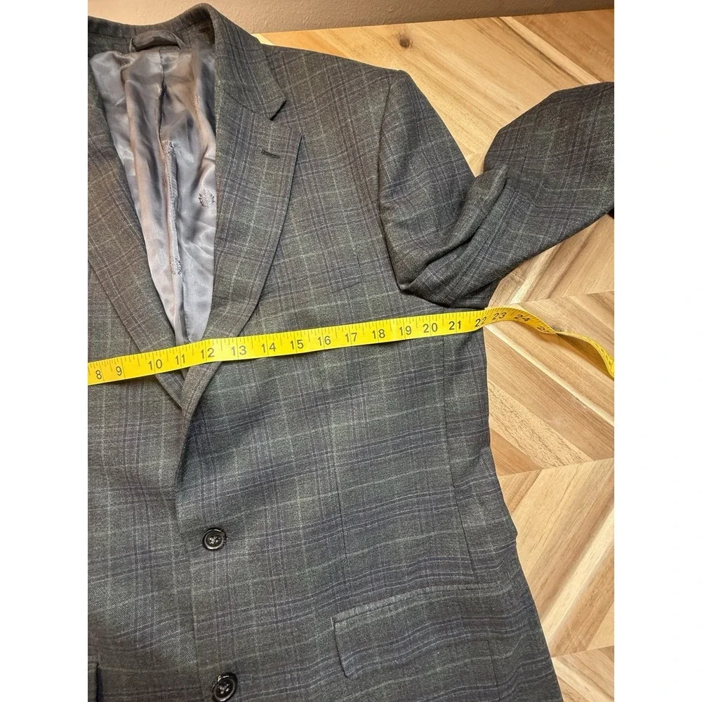 Lauren Ralph Lauren Mens 44R Blazer Jacket Drk Green Plaid Money‎ Preppy Dressy